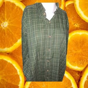 L.L. Bean Wrinkle Free Traditional Fit Plaid Button‎ Up Shirt Size Large